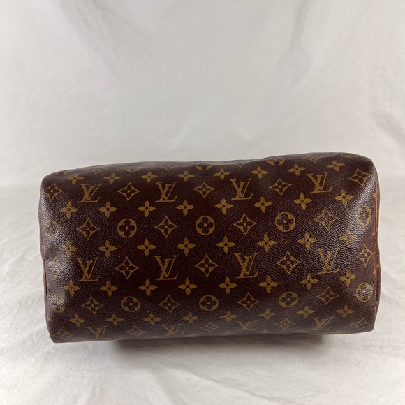 Distressed LOUIS VUITTON Great 80s Vintage Monogram Speedy 35 Satchel Bag - Picture 12 of 17